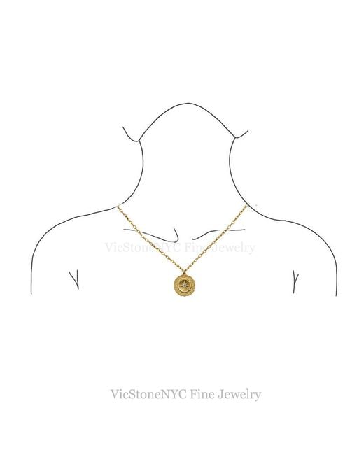VicStoneNYC Fine Jewelry Metallic Northern Star Charms Necklace