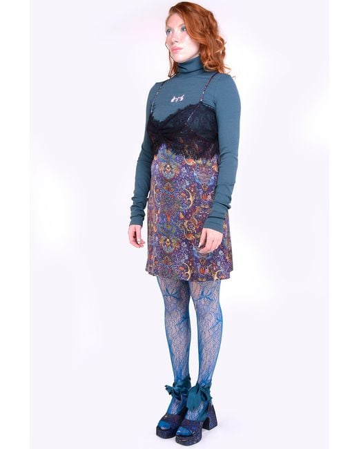 Natalia Petruch Blue Daphne Turtle Neck Sweater