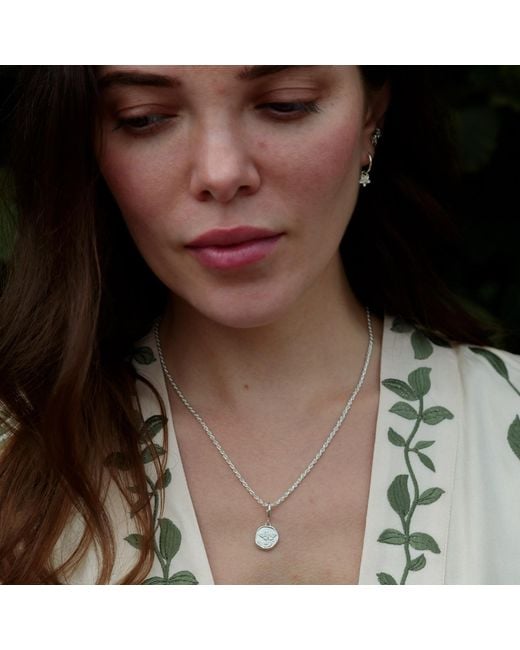 Lily Charmed Metallic Sterling Manifest Change Charm Necklace With Twisted Rope Chain