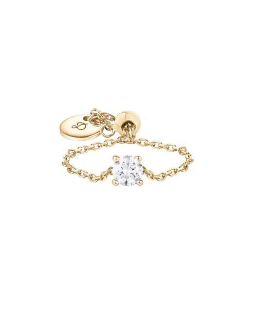 Dyamka Metallic Diamond Chain Ring
