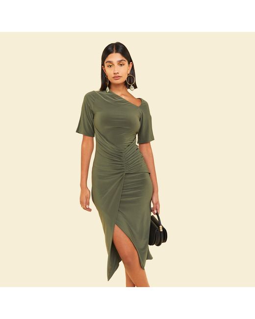 Celestine & Mae Green Latica Midi Dress