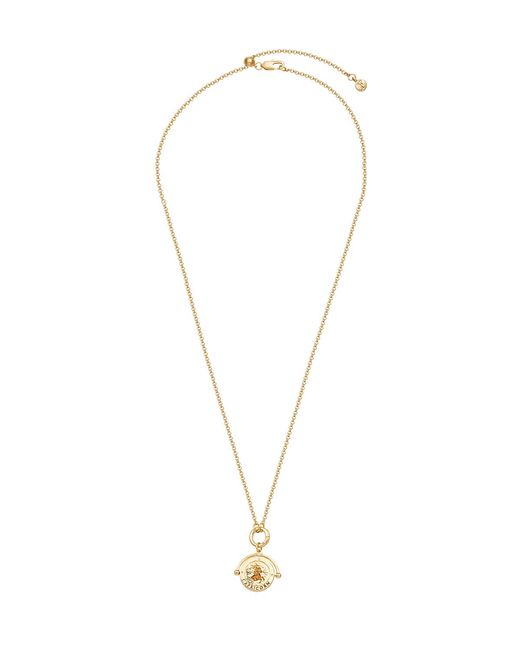 Fable England Metallic Capricorn Zodiac Spinner Necklace