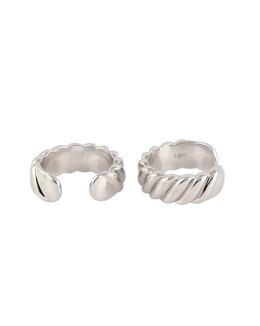 Artisan Metallic 18K Twisted Ear Cuff Earrings