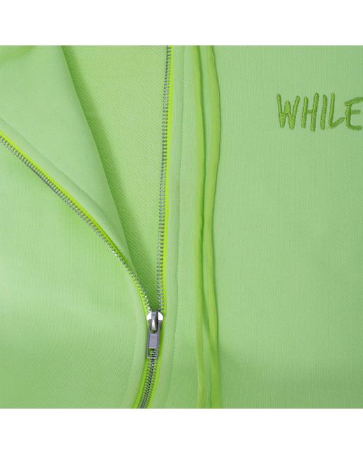 While We're Awake Green Zipper Hoodie