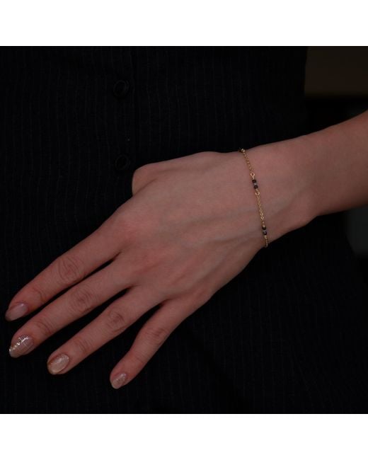 Inari Jewellery Metallic Amarus Bracelet – -Filled With Spinel & Labradorite