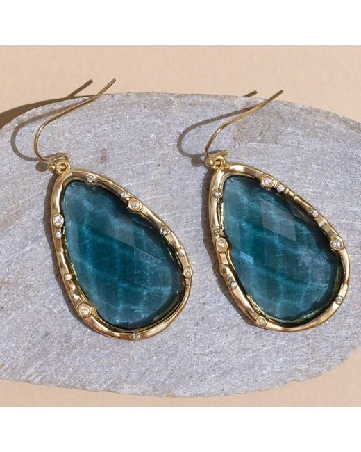 Rare Matters Jewelry Blue Timeless Nature's Beauty Teardrop Earrings