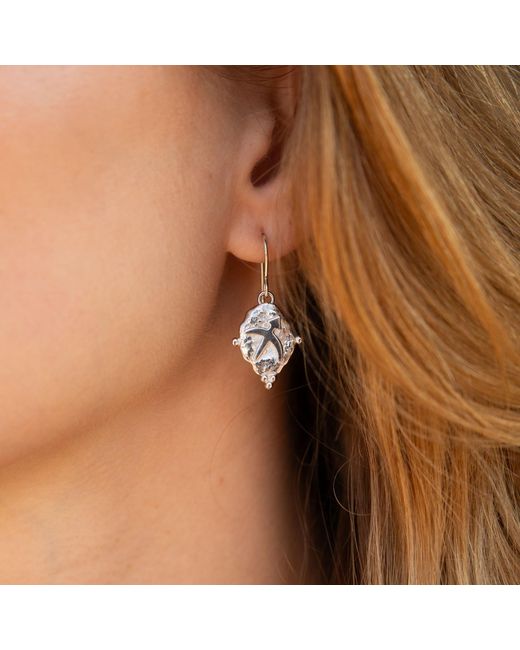 Seven Saints Metallic Gemini Vintage-Style Dangle Earrings, Plated