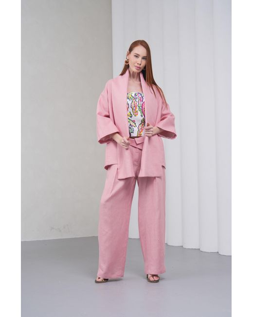 Lumina Eligma Pink The Duality Linen Jacket