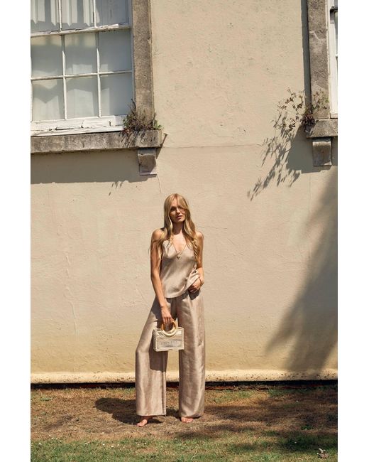 Lily Rou Natural Neutrals Silk Ripple Camisole Tank Top