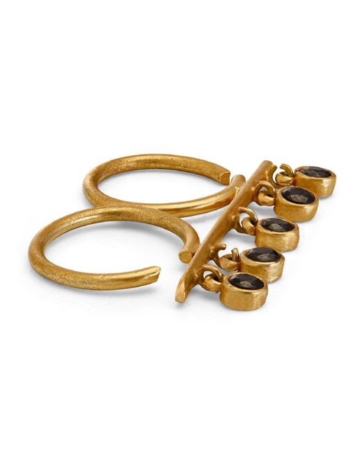 Dhwani Bansal Metallic Adjustable Kandi Double Ring