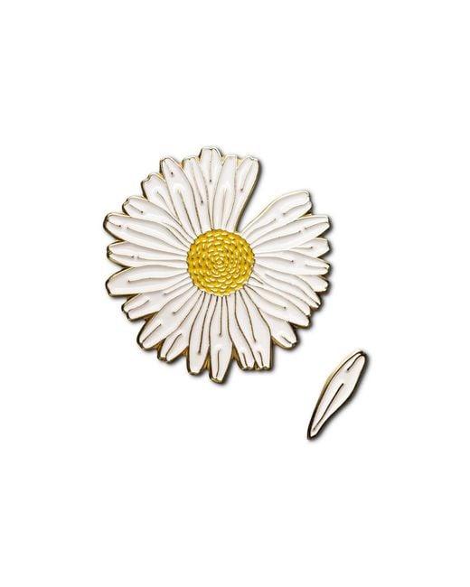 Make Heads Turn Metallic Enamel Pin Daisy