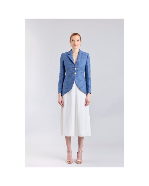 The Extreme Collection Blue Tailored Blazer With Buttons