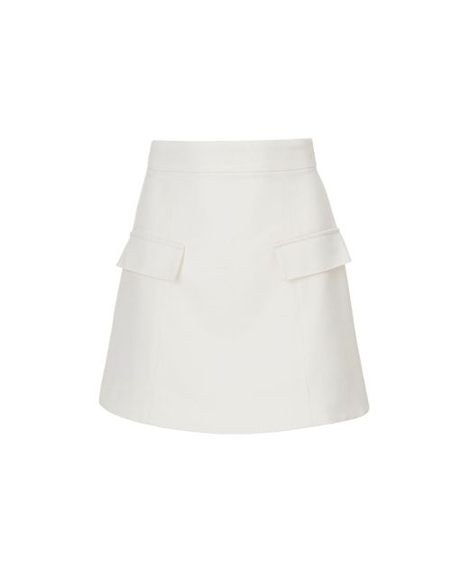 Vestiaire d'un Oiseau Libre White Wool Mini Skirt