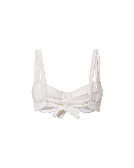Aqva Swimwear White Neutrals Nude Turqueta Bikini Top