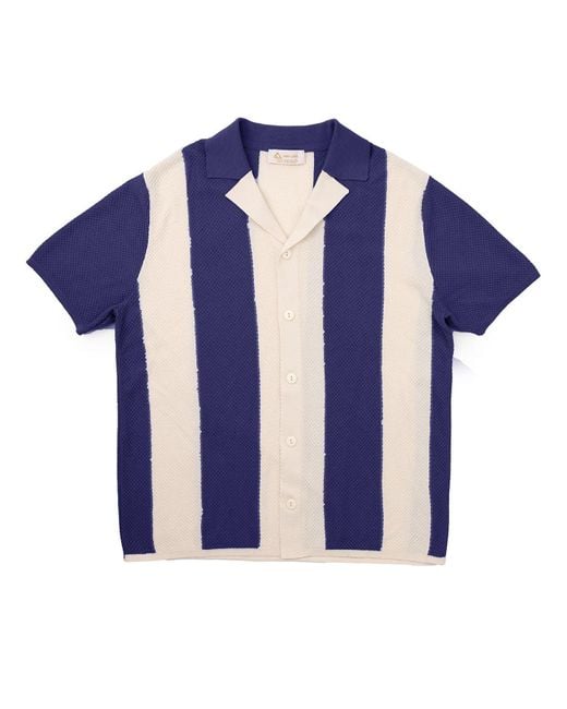 Hay Life Blue Striped Knit Shirt