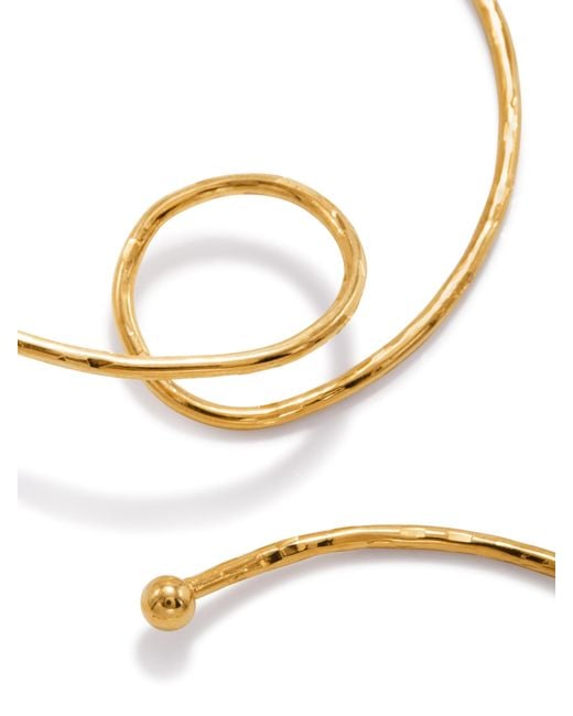 Jaredjamin White Loop-De-Loop Hoop Post Earrings