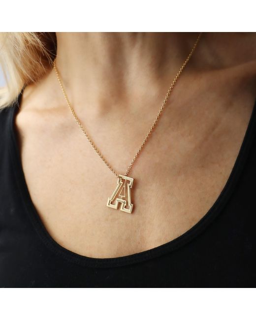 Hye Jane Jewelry Metallic Varsity Initial Necklace