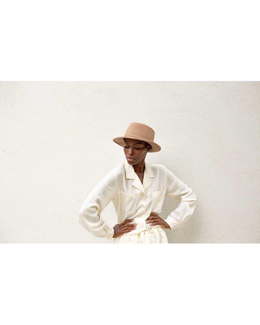 Jamie Slye Hats + Accessories Black Neutrals Noble Wool Fedora Hat