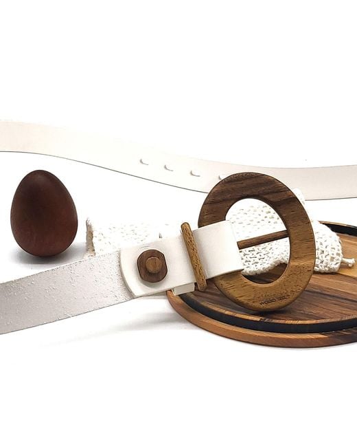 Wood Belt Brown Fuji Happiness 308