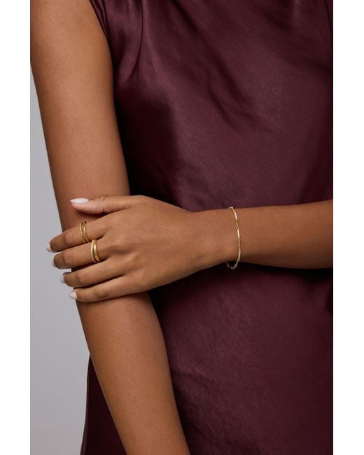 Vanhi Metallic Molten Double Band Ring