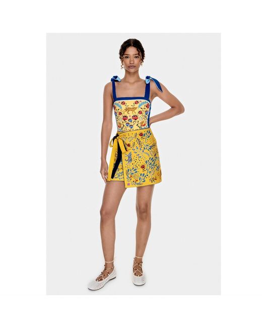 Jessie Zhao New York Blue Swim Cover Up Skirt-Amazon Rainforest