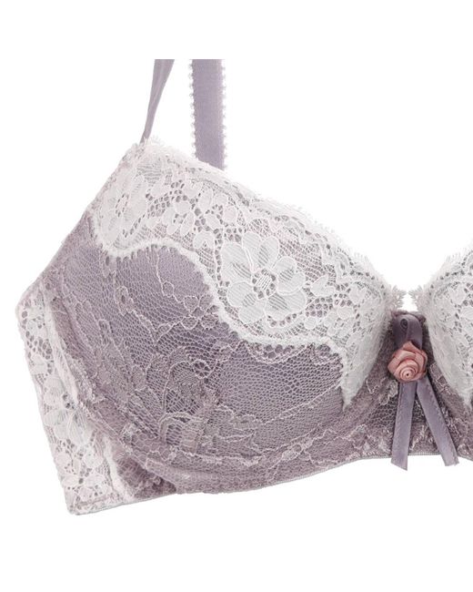 Tallulah Love Purple Silk Keepsake Padded Plunge Bra