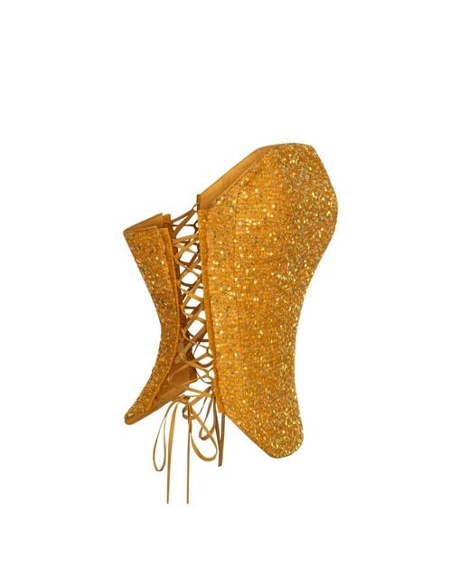 Elsava Metallic Lina Sequin Corset