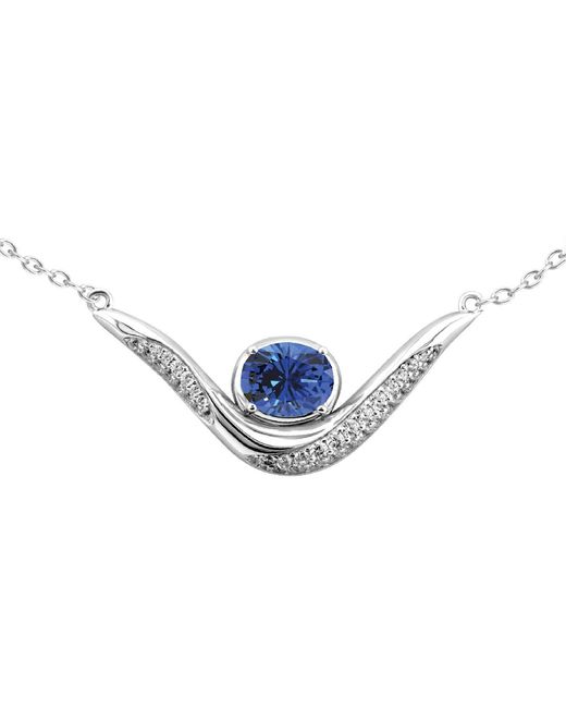 Arte Madrid Blue Sierra Sculpted Pavé Contour Necklace