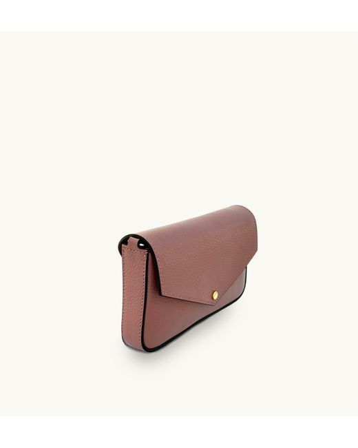Apatchy London Purple The Munro Antique Rose Leather Shoulder Bag