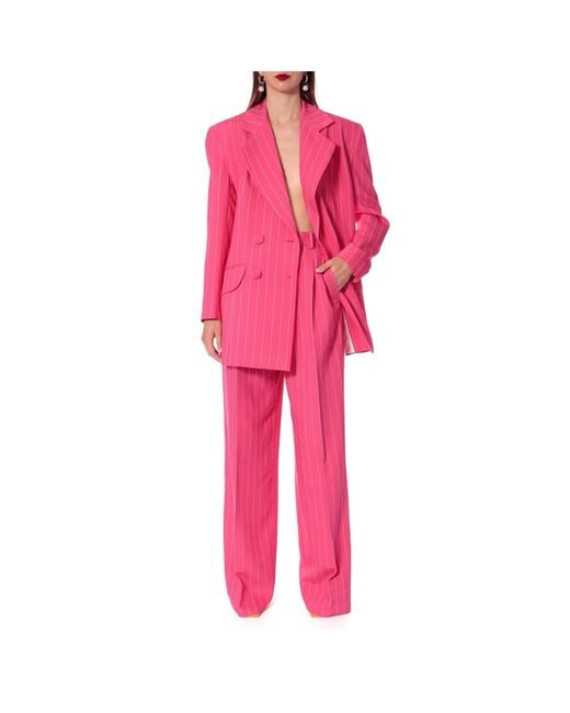 AGGI by HALEWSKI Gwen Hot Pink Hight Waist Wide Trousers