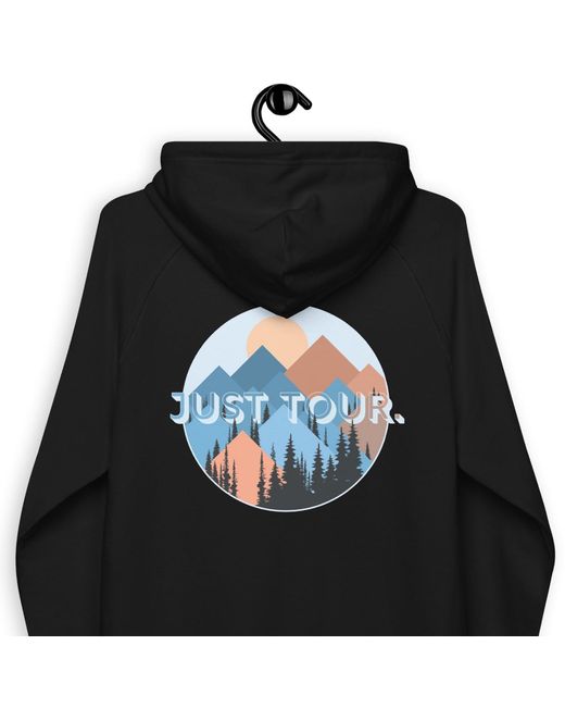 Anchor and Crew Black Just Tour. Seeker Organic Cotton Raglan Hoodie