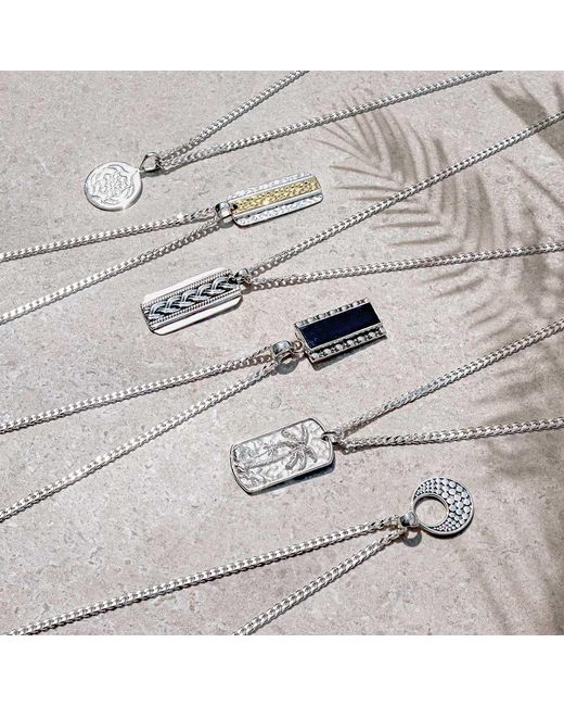 Charlotte's Web Jewellery Metallic Mixed Metal Karma Fortune Pendant Necklace for men