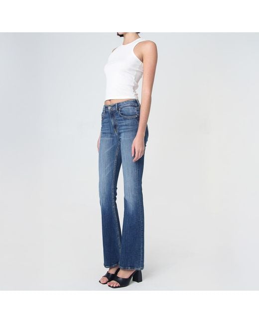 NOEND Blue Grace Mid Rise Flare Jeans