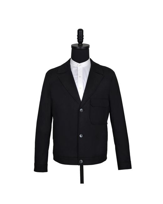 DAVID WEJ Blue Ashford Relaxed Patch Pocket Jacket for men