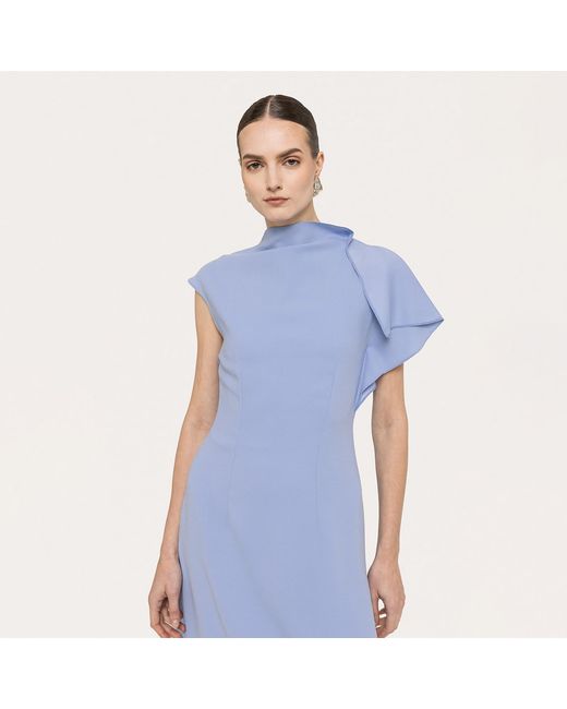 Nissa Blue A-Line Crepe Dress Baby