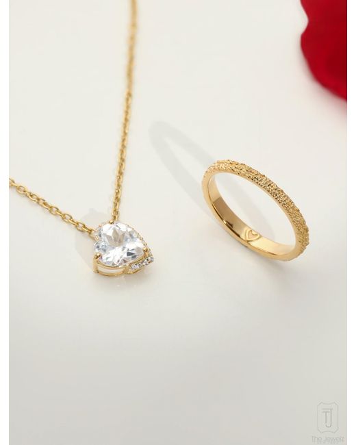 The Jewelz Metallic Lover's Rock Heart Shaped Pendant