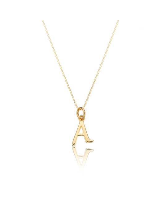 Lily & Roo Metallic Solid Curve Initial Letter Necklace