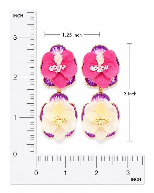The Pink Reef Brown Double Orchid Drop