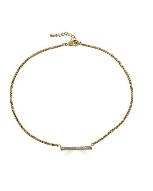 Loni Paul Jewelry Metallic Pave Bar Necklace