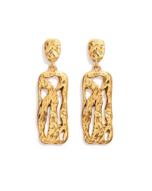 Lovard Metallic Flat Cut Out Earrings