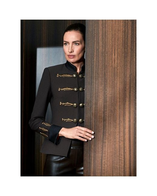 The Extreme Collection Black Military Tailored Blazer With Embroidery