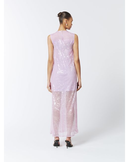 Sour Figs Purple Sequined Sheer Gown