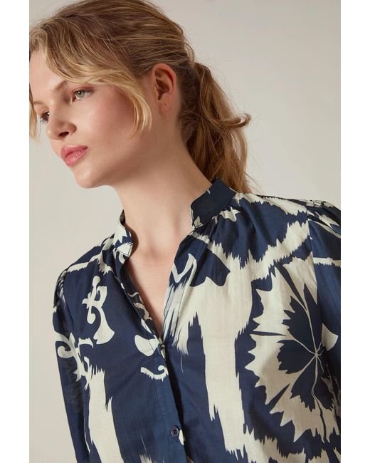 James Lakeland Blue Ornamental Print Shirt