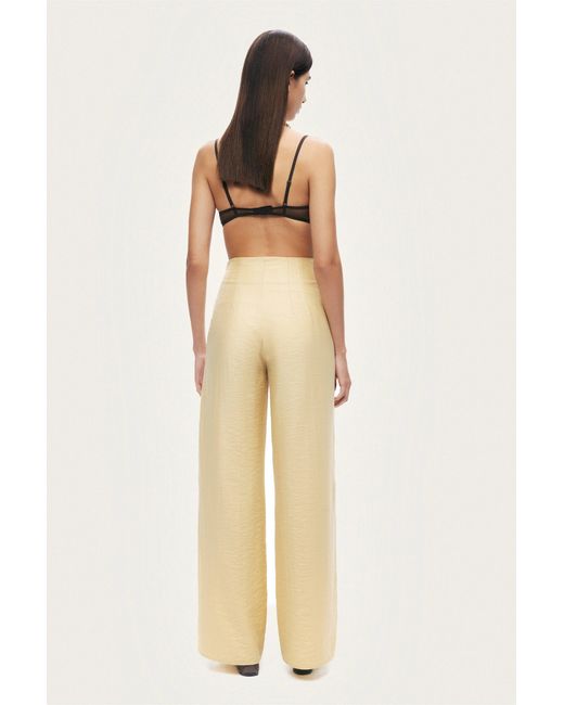 Nocturne Yellow Relaxed Straight-Leg Pants
