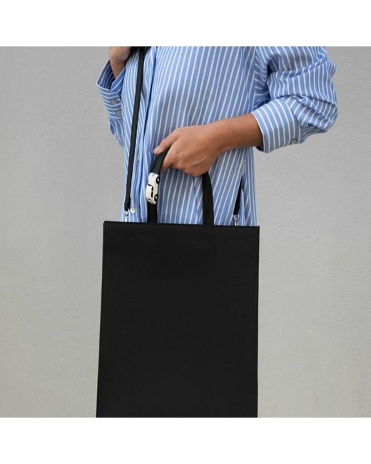 Absurde Black Big Stop Tote Bag for men
