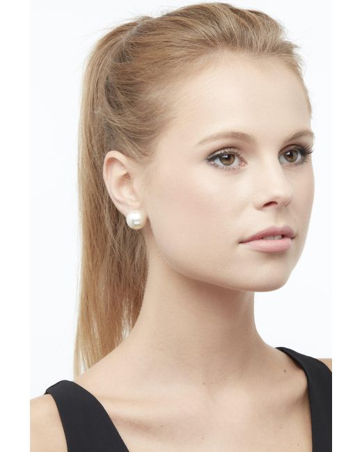 Emma Holland Jewellery White Half Pearl Clip Earrings