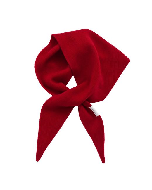 My Little Nature Red Small Burgundy Triangle Natural Wool Scarf
