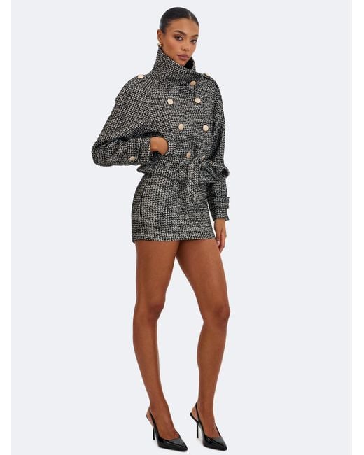 Miss Circle New York Black Sandra & Tweed Mini Skirt