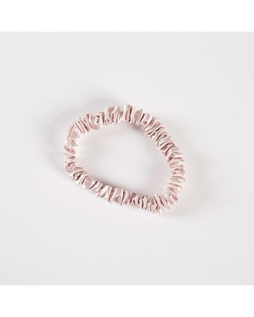 Soft Strokes Silk Metallic Pure Mulberry Silk Skinny Scrunchie Set Of Five