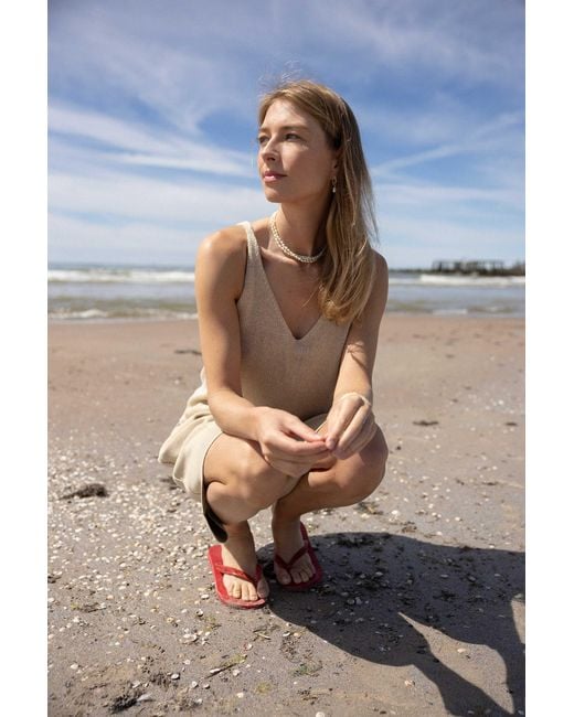 SALANIDA Natural Neutrals Mare 100% Linen Tank Top Sand